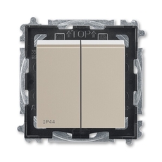 ABB Levit Кофе макиато / белый Выключатель 2-кл. IP44 | 3559H-A05940 18 | 2CHH595940A4018 | ABB