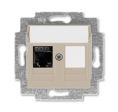ABB Levit Кофе макиато Розетка комп. RJ45 категория 6 и заглушка | 5014H-A61017 18W | 2CHH296117A6018 | ABB