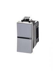 ABB Zenit Серебряный Выключатель 1-клавишный (1 мод) | N2101 PL | 2CLA210100N1301 | ABB