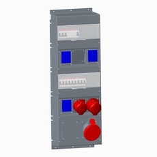 Бокс MPR63PRO с розетками в сборе, IP44, пластик | 2CMA101808R1000 | ABB