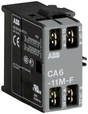 Блок контактный CA6-11M-F (1НО+1НЗ) боковой для мини-контакторов B6, B7, со штыревыми клеммами | GJL1201318R0003 | ABB
