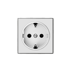 Накладка для розетки SCHUKO, серия SKY, цвет стекло белое|2CLA858800A2101| ABB