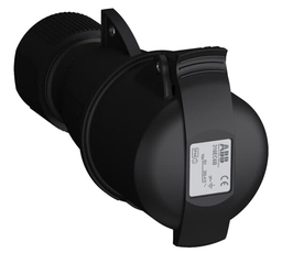 Розетка кабельная Easy&Safe 316EC6B,16А,3P+E,IP44,6ч,черн|2CMA103582R1000| ABB
