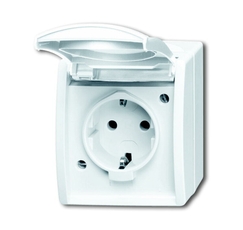 Розетка SCHUKO 16А 250В IP44 для открытого монтажа, серия ocean, цвет альпийский белый | 2083-0-0846 | 2CKA002083A0846 | ABB