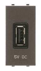 ABB Zenit Серебряный Механизм USB зарядного устройства, 1М, 750 мА | N2185 PL | 2CLA218500N1301 | ABB