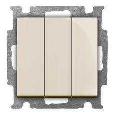 ABB Basic 55 Сл. кость Выключатель 3-клавишный, 16А | 1012-0-2158 | 2CKA001012A2158 | ABB