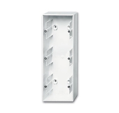 ABB Basic 55 Альп. белый Коробка для открытого монтажа, 3-постовая | 1799-0-0976 | 2CKA001799A0976 | ABB