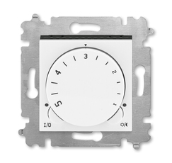ABB Levit Белый / дымчатый чёрный Терморегулятор с поворотной ручкой 16А | 3292H-A00003 62W | 2CHH920003A6062 | ABB