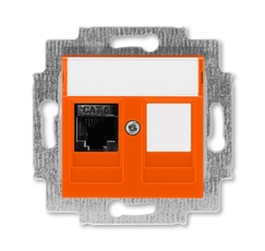 ABB Levit Оранжевый Розетка комп. RJ45 категория 6 и заглушка | 5014H-A61017 66W | 2CHH296117A6066 | ABB