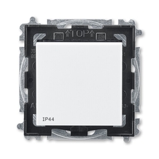 ABB Levit Белый / дымчатый чёрный Переключатель кнопочный 1-кл. IP44 | 3559H-A86940 62 | 2CHH598940A4062 | ABB
