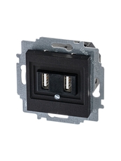 ABB Levit Антрацит USB зарядка 2-ая | 5014H-A00040 63W | 2CHH290040A6063 | ABB