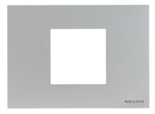 ABB Zenit Серебряный Рамка итальянский стандарт на (2 мод) | N2472 PL | 2CLA247200N1301 | ABB