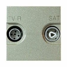 ABB Zenit Шампань Розетка TV-FM-SAT единственная, (2мод) | N2251.3 CV | 2CLA225130N1901 | ABB