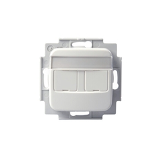 Розетка телекоммуникационная на 2*RJ45, без разъемов (Kingston), Jussi, белый | FOT5000 | 2TKA002182G1 | ABB