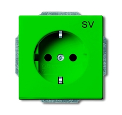 ABB Basic 55 Зелёный Розетка SCHUKO 16А 250В, с маркировкой SV | 2011-0-6152 | ABB