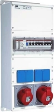 Бокс M32/2JFB CTFL с розеткамии фланцами в сборе, металл, IP44 | 2CMA100022R1000 | ABB