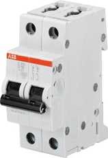 Выключатель автоматический двухполюсный S202M 63А D 10кА (S202M D63) | 2CDS272001R0631 | ABB