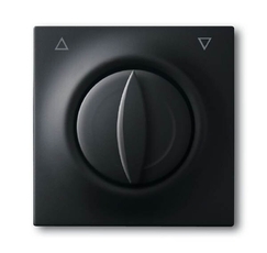 Плата центральная с поворотной ручкой,, для механизма выключателя жалюзи , серия impuls, цвет чёрный бархат | 1753-0-0136 | 2CKA001753A0136 | ABB