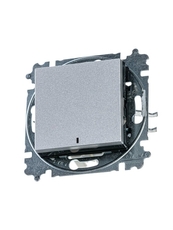ABB Levit Серебро / дымчатый чёрный Выключатель 1-кл. с подсветкой | 3559H-A01446 70W | 2CHH590146A6070 | ABB