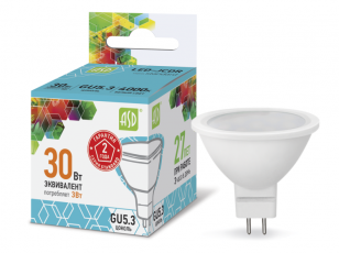 Лампа светодиодная LED-JCDR-standard 3Вт 230В GU5.3 4000К 270Лм | 4690612001418 | ASD
