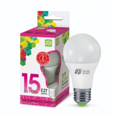 Лампа светодиодная LED-A60-standard 15Вт 230В Е27 6500К 1350Лм | 4690612014203 | ASD