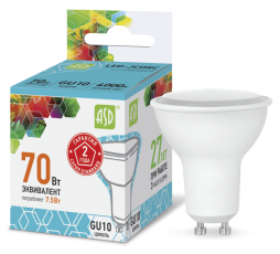Лампа светодиодная LED-JCDRC-standard 7.5Вт 230В GU10 4000К 675Лм | 4690612002323 | ASD