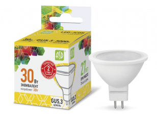 Лампа светодиодная LED-JCDR-standard 3Вт 230В GU5.3 3000К 270Лм | 4690612002248 | ASD