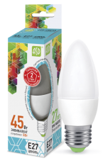 Лампа светодиодная LED-СВЕЧА-standard 5Вт 230В Е27 4000К 450Лм | 4690612003917 | ASD
