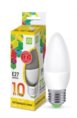 Лампа светодиодная LED-СВЕЧА-standard 10Вт 230В Е27 3000К 900Лм | 4690612015538 | ASD