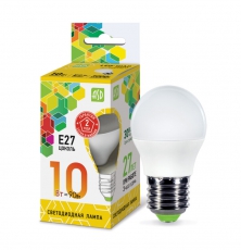 Лампа светодиодная LED-ШАР-standard 10Вт 230В Е27 3000К 900Лм | 4690612015477 | ASD
