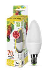 Лампа светодиодная LED-СВЕЧА-standard 7.5Вт 230В Е14 3000К 675Лм | 4690612003924 | ASD