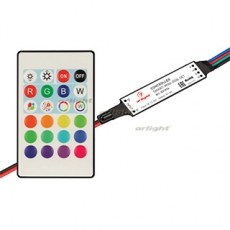Контроллер SMART-MINI-RGB-SET (12-24V, 3x1.5A, ПДУ 24кн, IR) (Arlight, IP20 Пластик, 5 лет) | 031594 | Arlight