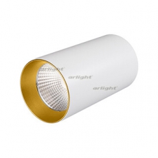 Светильник накладной SP-POLO-R85-1-15W Warm White 40deg (White, Gold Ring) | 022942 | Arlight