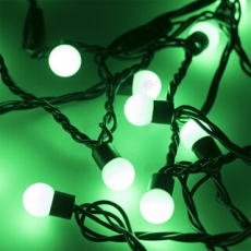 Светодиодная гирлянда ARD-BALL-CLASSIC-D17.5-10000-BLACK-100LED GREEN (230V, 7W) | 025581 | Arlight