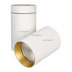 Светильник SP-POLO-SURFACE-TURN-R85-15W Warm3000 (WH-GD, 40 deg) | 027571 | Arlight