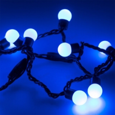 Светодиодная гирлянда ARD-BALL-CLASSIC-D17.5-10000-BLACK-100LED BLUE (230V, 7W) | 025582 | Arlight