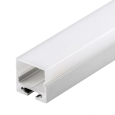 Профиль с экраном SL-LINE-2011-2500 ANOD+OPAL Square (arlight, Алюминий) | 020494 | Arlight