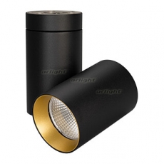 Светильник SP-POLO-SURFACE-TURN-R85-15W Warm3000 (BK-GD, 40 deg) | 027568 | Arlight