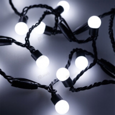 Светодиодная гирлянда ARD-BALL-CLASSIC-D17.5-10000-BLACK-100LED WHITE (230V, 7W) | 025583 | Arlight