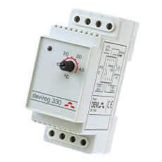 Терморегулятор наружний на шину DIN, с датчиком на проводе,DEVIreg™ D-330 (-10°C-+10°C), 16А| 140F1070| DEVI