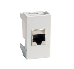 Розетка RJ-45 категория 6 Viva 1 модуль серая