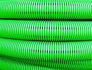 Труба гибкая двустенная дренажная D=200мм класс SN6 перфорация 360 градусов зеленый