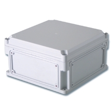 Корпус IP67 600х300х160 Hкрышки= 35 стенки с выбивным фланцем непрозрачная крышка