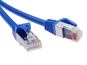 Патч-корд экранированный CAT5E F/UTP 4х2 LSZH синий 3м