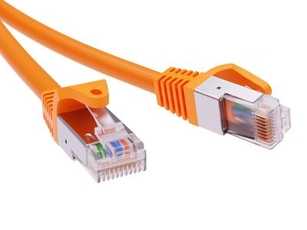 Патч-корд экранированный CAT6A F/UTP 4х2 LSZH оранжевый 1м