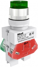 Выкл. кноп. с фикс. ABFP 22 мм зел. LED 220В ВK-22 | 25135DEK | DEKraft