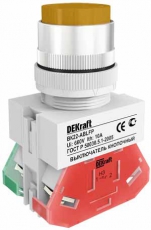 Выкл. кноп. ABLFP 22 мм LED жел. 24В AC/DC ВK-22 | 25071DEK | DEKraft