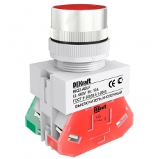 Выкл. кноп. с фикс. ABF 22 мм кр. 220В ВK-22 | 25123DEK | DEKraft