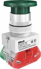 Выкл. кноп. грибок с фикс. AEAL 22 мм 1НО+1НЗ Цвет: | 25039DEK | DEKraft