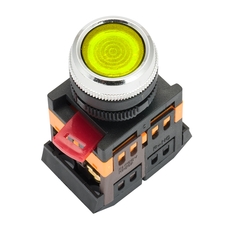 Кнопка ABLFS-22 с подсветкой желтая NO+NC 230В PROxima (ablfs-22-y)